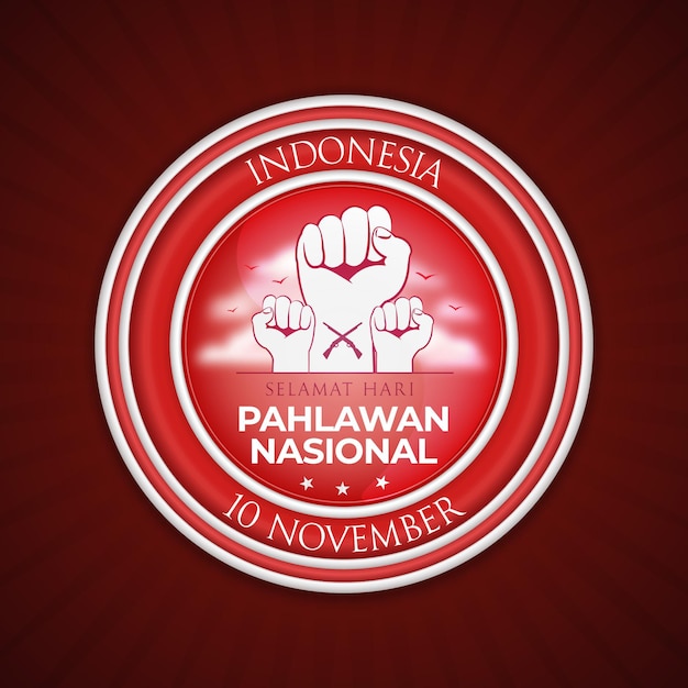 Flat design pahlawan day