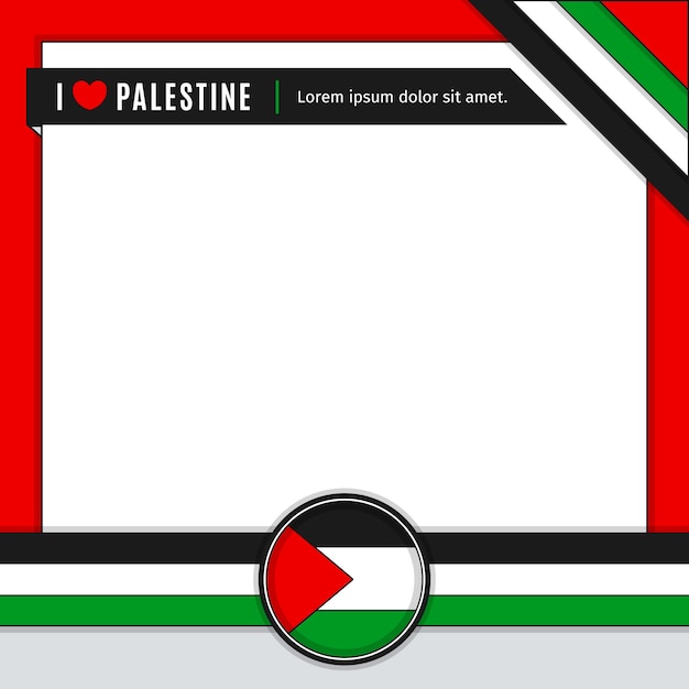 Free vector flat design palestine background