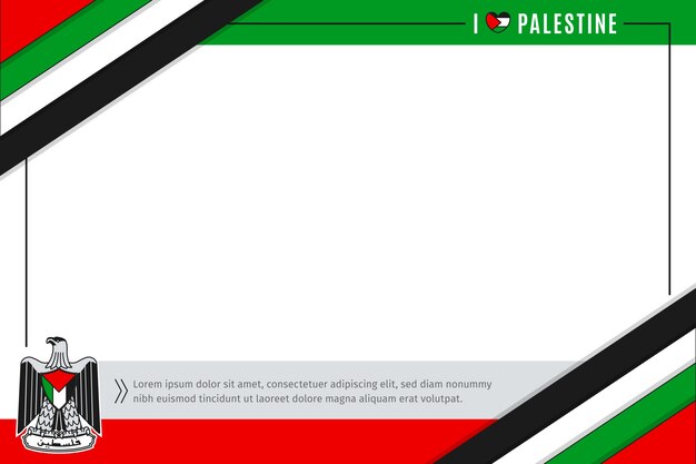 Flat design palestine background