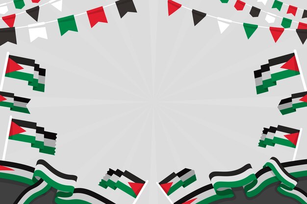 평면 디자인 팔레스타인 국가의 상징