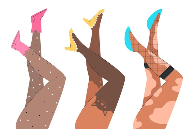 Free vector flat design pantyhose tights collection