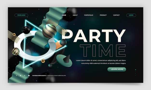 Flat design party template