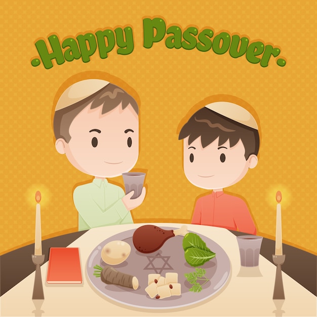 Free vector flat design passover concept