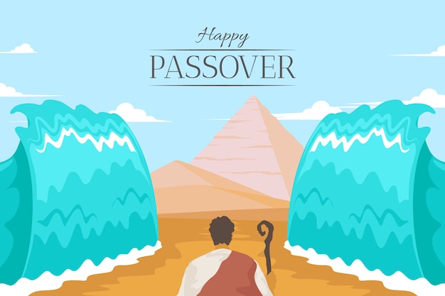 Free vector flat design passover event