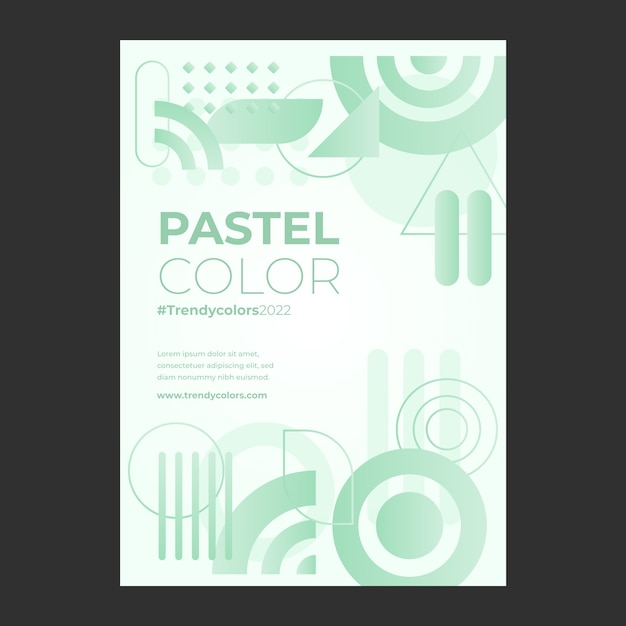 Vettore gratuito modelli di colore pastello dal design piatto