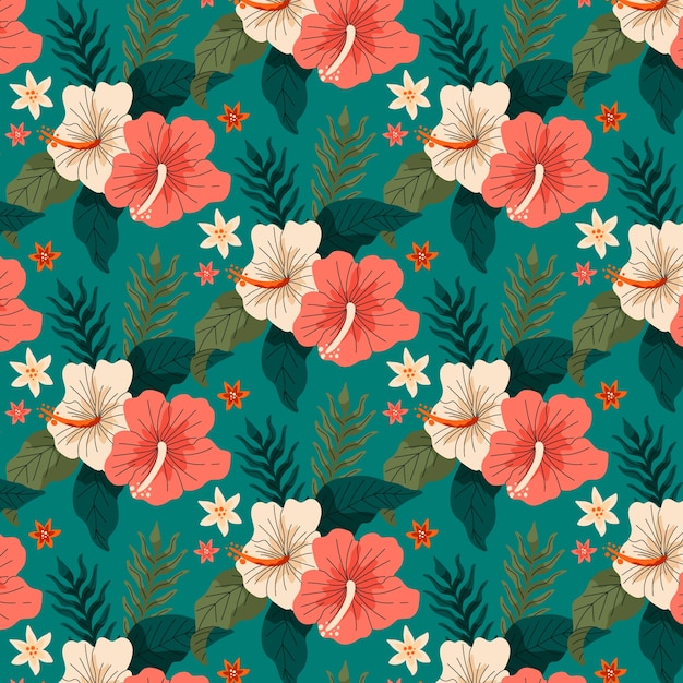 Free vector flat design pattern design of  hawaiian shirt