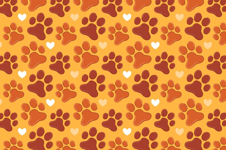 Free Vector flat design paw prints background