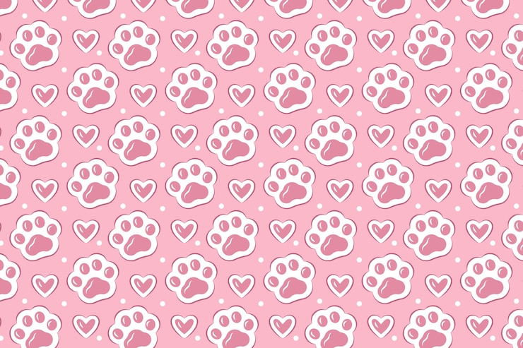 Free Vector flat design paw prints background