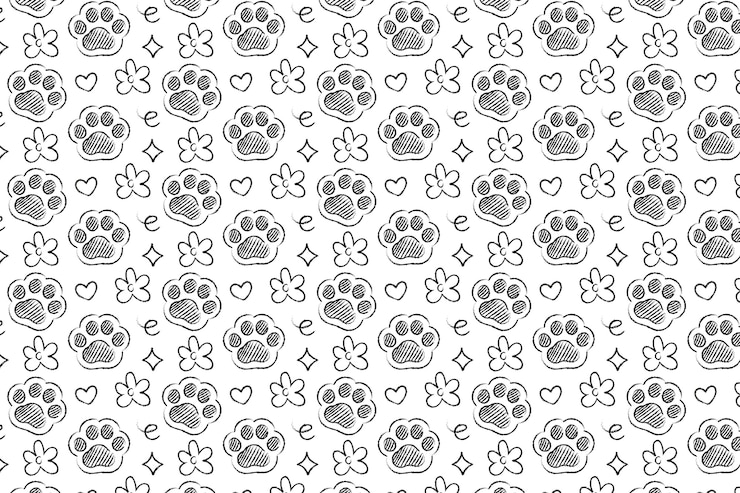 Free Vector flat design paw prints background