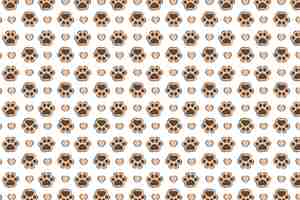 Free vector flat design paw prints background