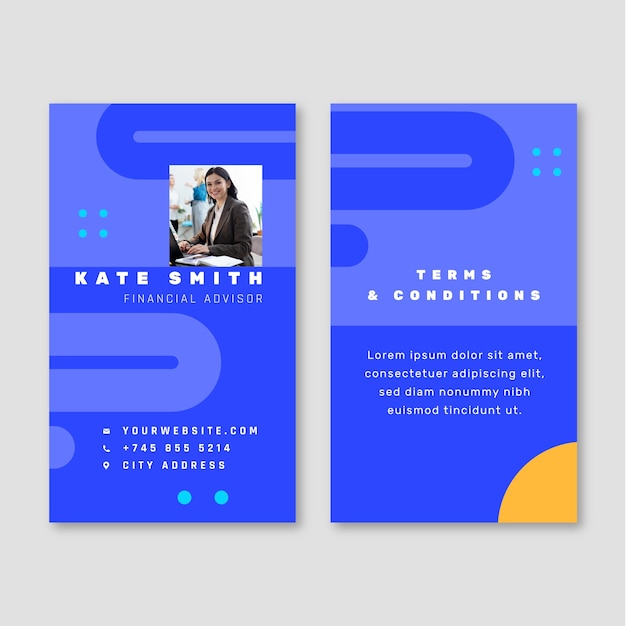 Flat design payment concept id card