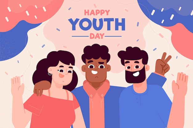 Free vector flat design people hugging together