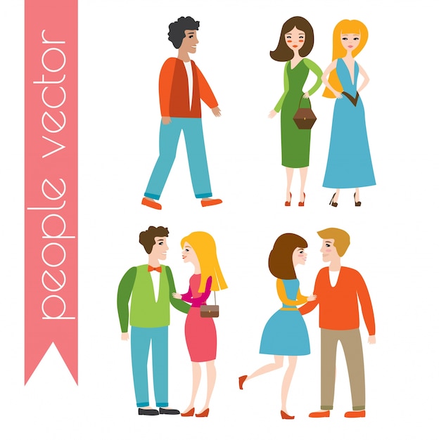 Free vector flat design. people