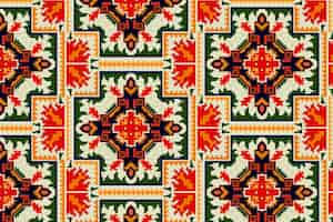 Vettore gratuito modello di tappeto persiano design piatto