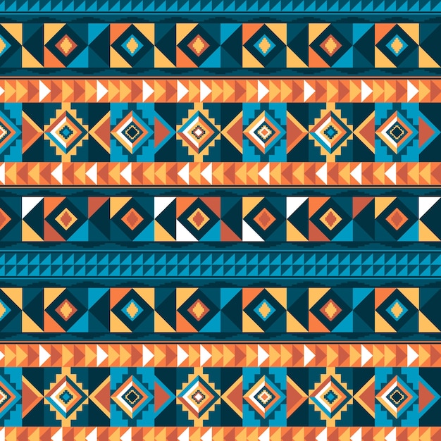 フラットなデザインのペルーのパターン図