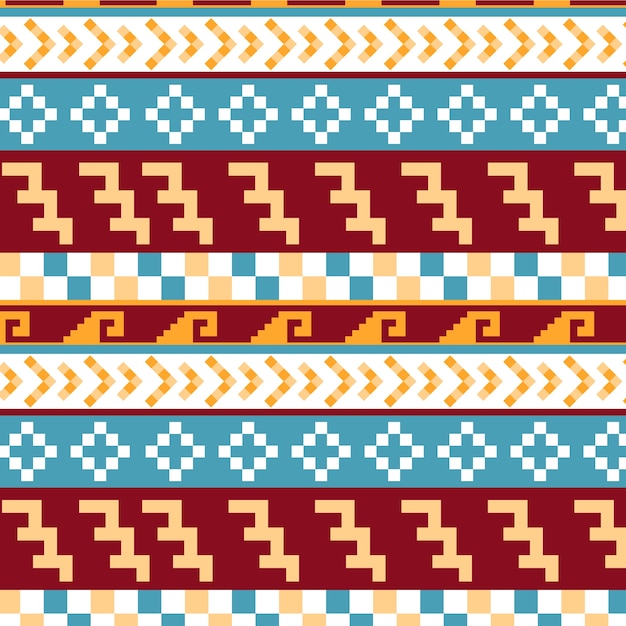 Flat design peruvian pattern illustration