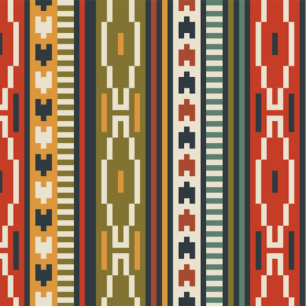 Flat design peruvian pattern