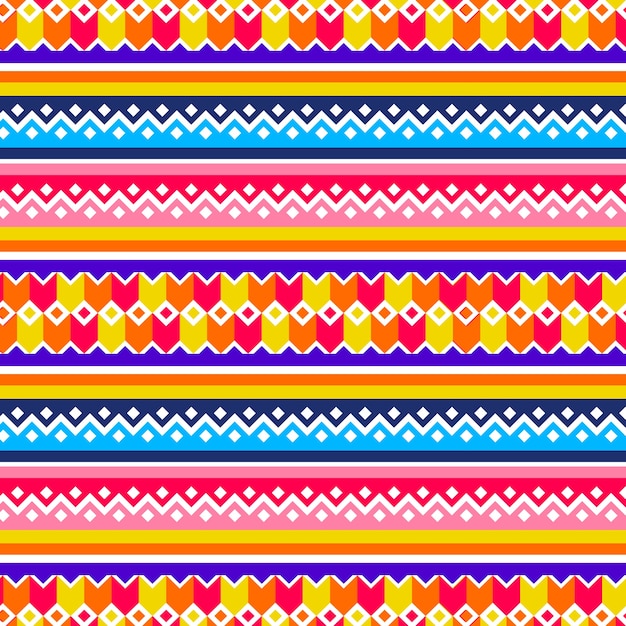 Flat design peruvian pattern