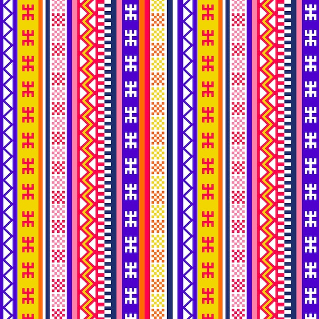 Free vector flat design peruvian pattern