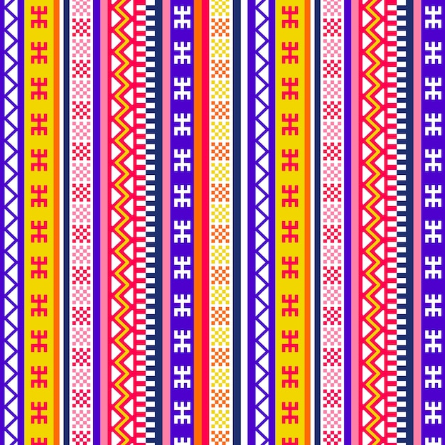 Free vector flat design peruvian pattern