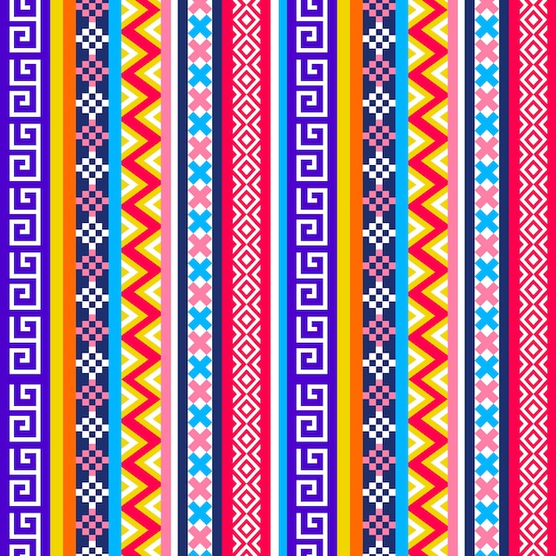 Free vector flat design peruvian pattern