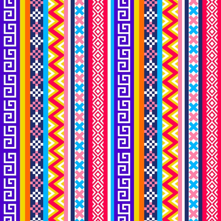 Free Vector flat design peruvian pattern