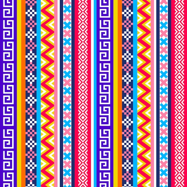 Flat design peruvian pattern
