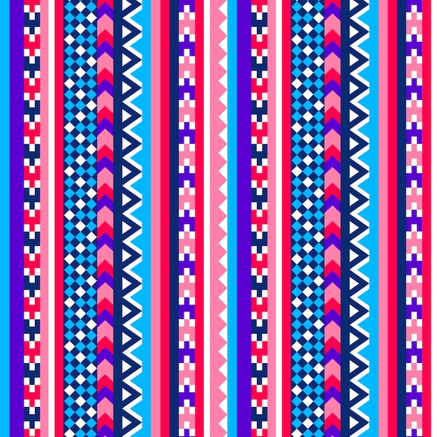 Free vector flat design peruvian pattern