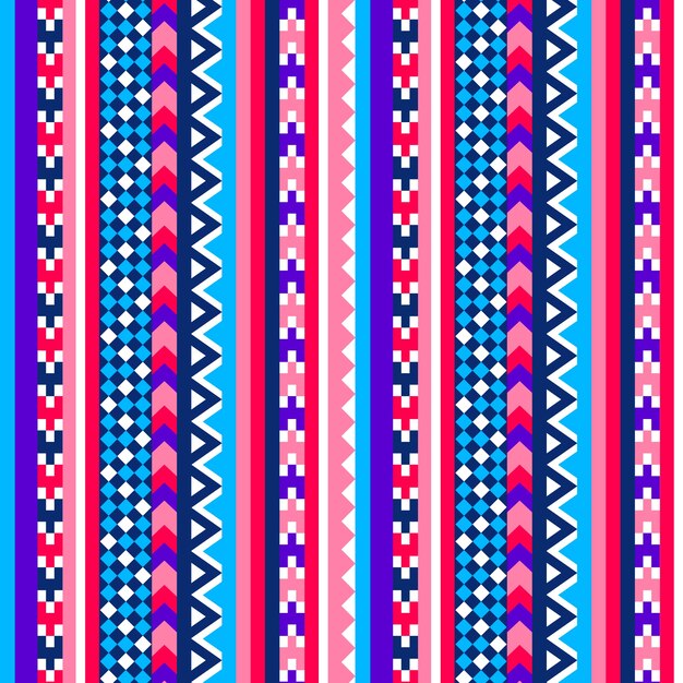 Flat design peruvian pattern