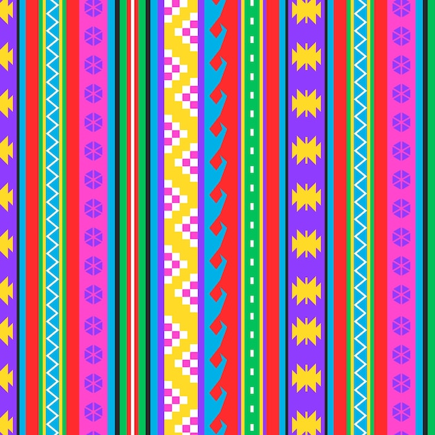 Free vector flat design peruvian pattern