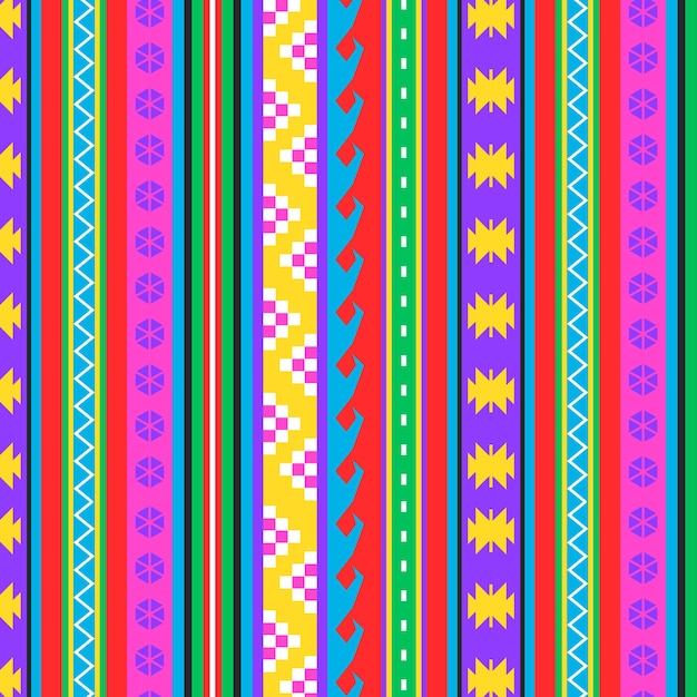 Free Vector flat design peruvian pattern