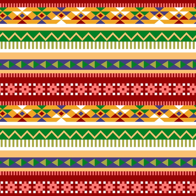 Free vector flat design peruvian pattern