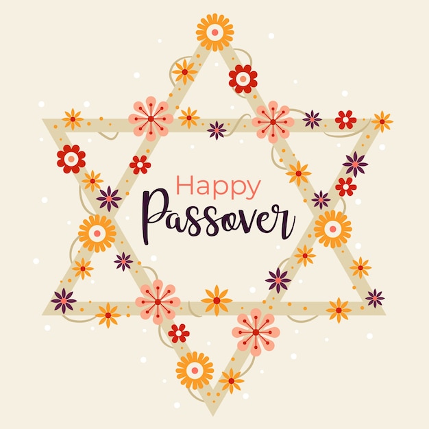 Flat design pesach celebration