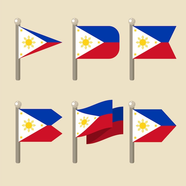 Free vector flat design philippine flag