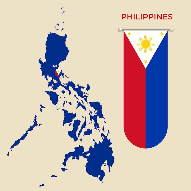 Free vector flat design philippine map