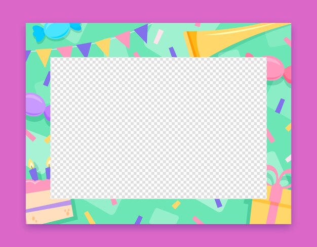 Free vector flat design photocall frame template