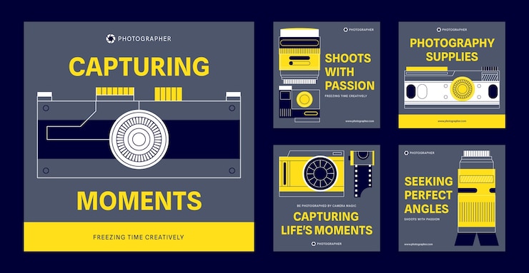 Free Vector flat design photographer instagram post