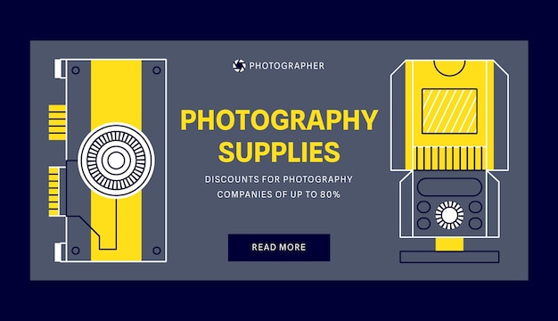 Free vector flat design photographer sale banner