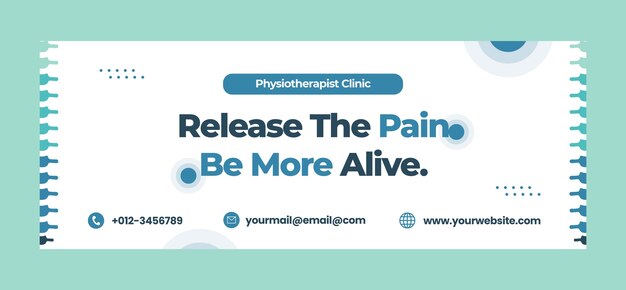 Flat design physiotherapist help facebook cover