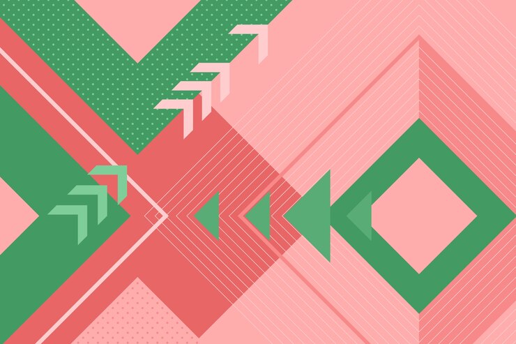 Free Vector flat design pink and green background