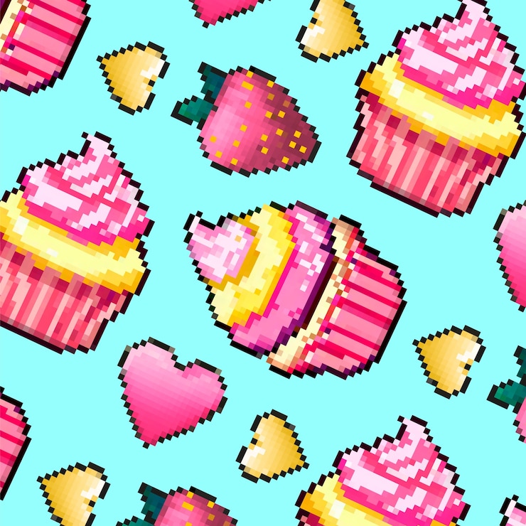 Free Vector flat design pixel pattern illustration