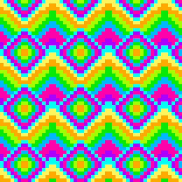 Flat design pixel pattern illustration