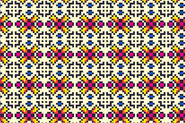 Free vector flat design pixel pattern illustration