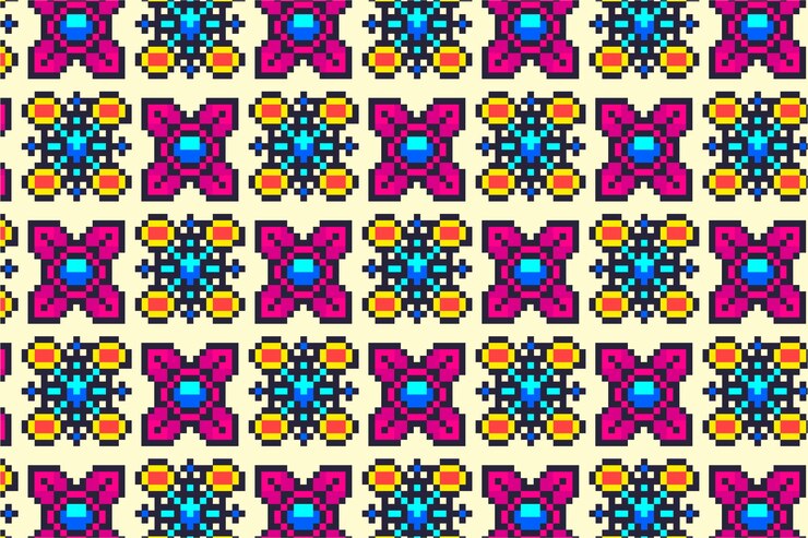 Free Vector flat design pixel pattern illustration