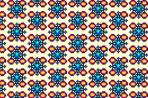 Free vector flat design pixel pattern illustration