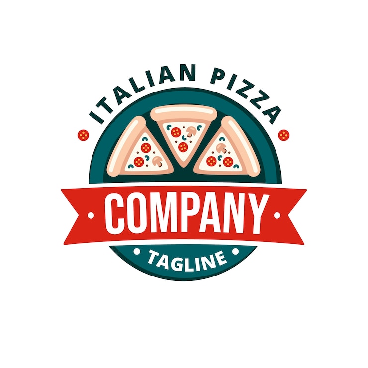 Free Vector flat design pizzeria vintage logo