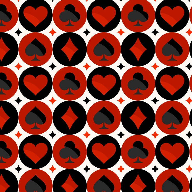 Free Vector flat design playing cards pattern