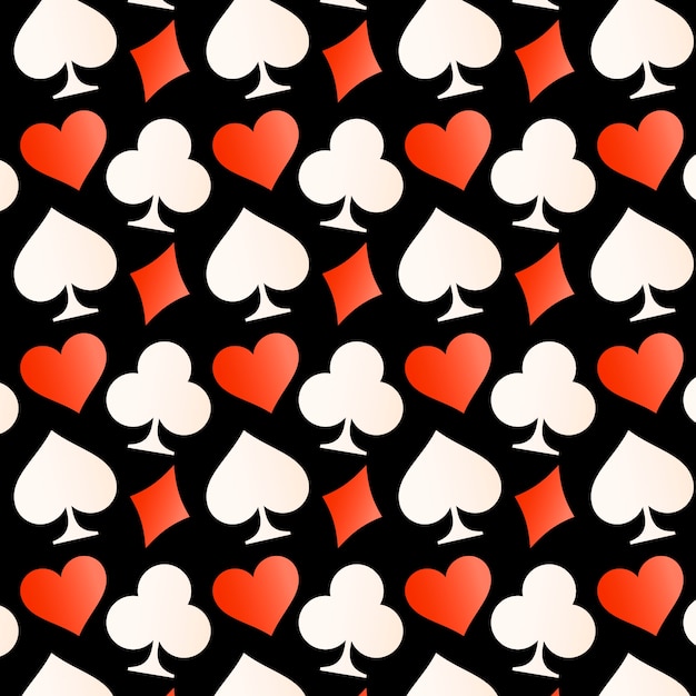 Free vector flat design playing cards pattern
