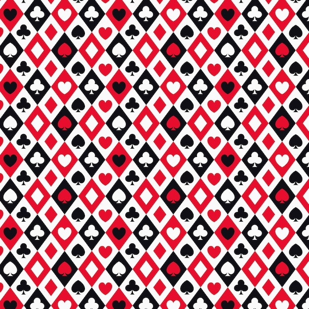 Flat design playing cards pattern