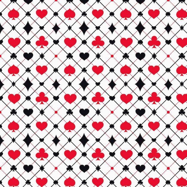 Flat design playing cards pattern